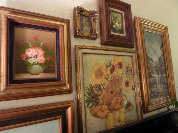 Oil painting gallery wall